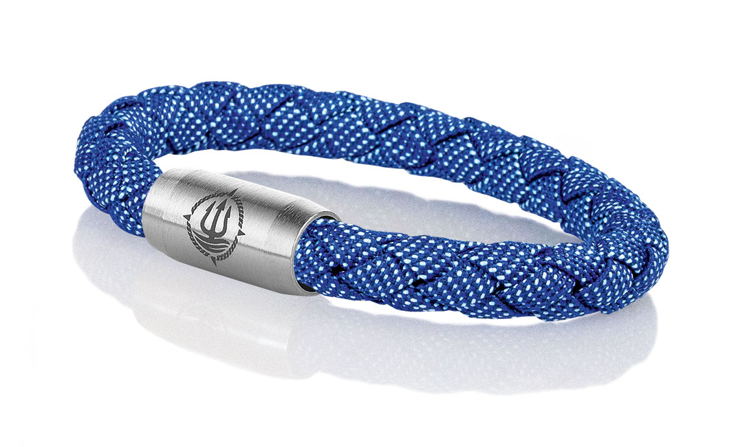 Segeltau Armband Jeansoptik blau "Hiddensee" 