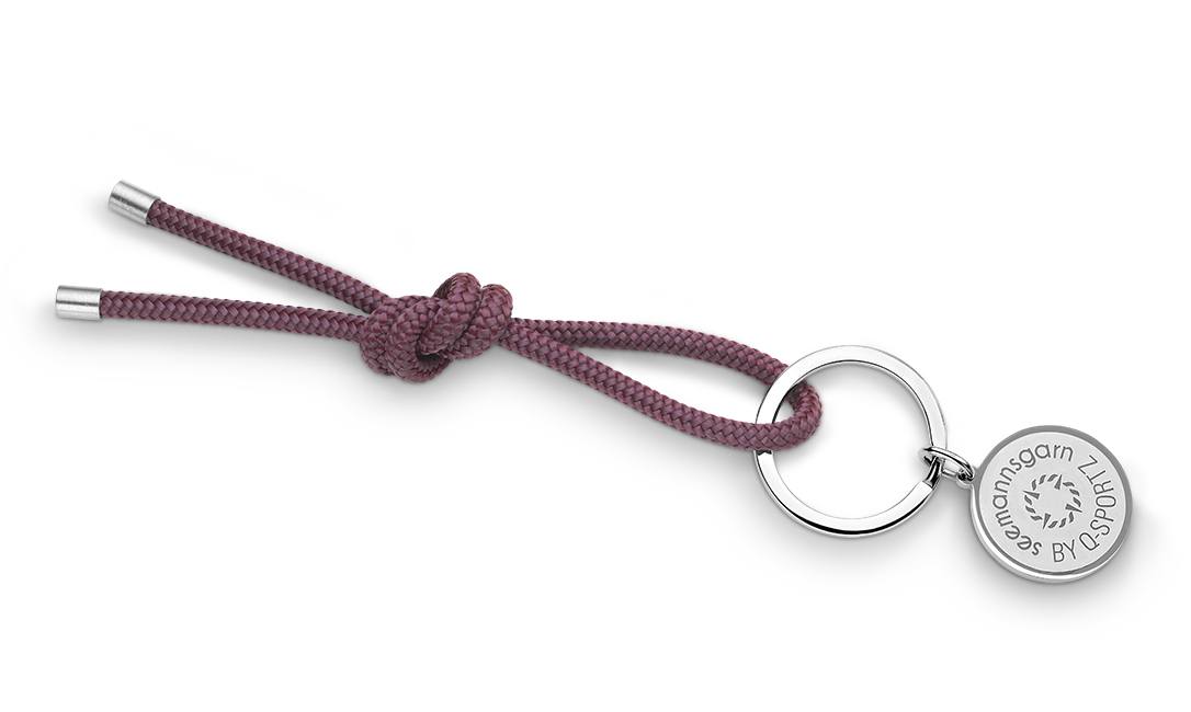 Bild von Segeltau-Schlüsselkette Bordeauxrot 4mm "Föhr"