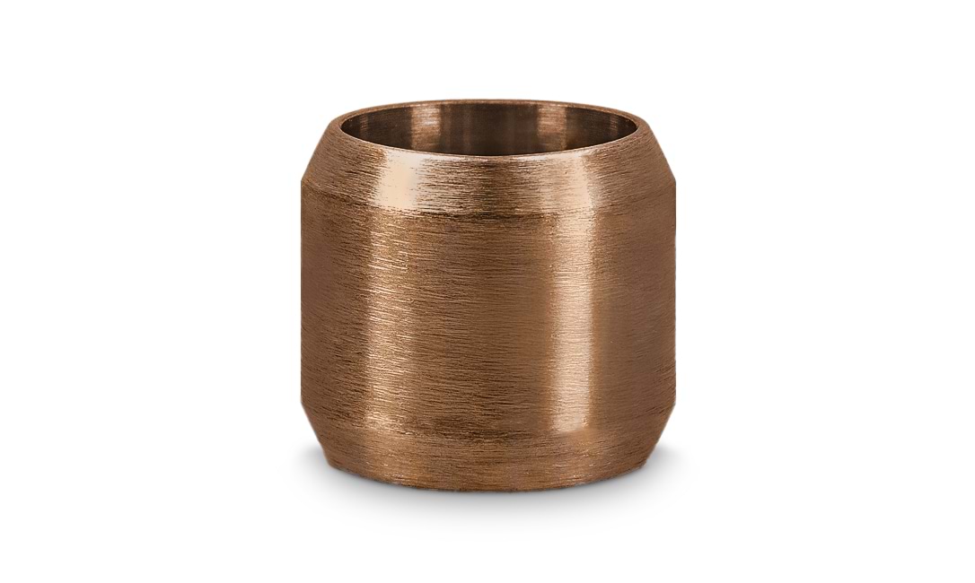 Bild von Personalisierbarer Bead 8mm aus Edelstahl, braun - "Individuelle Gravur"