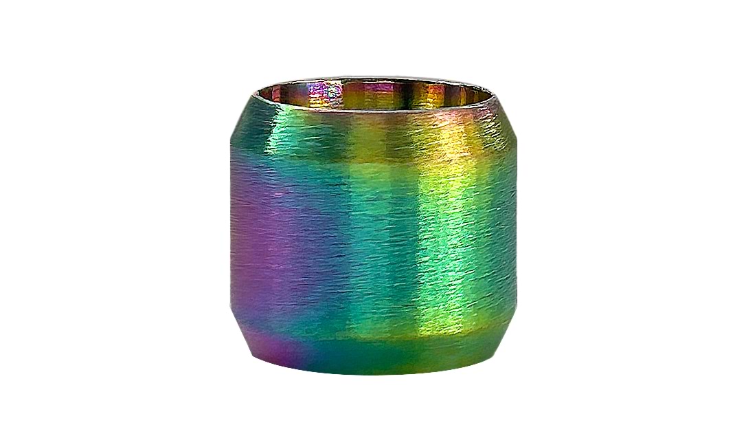 Bild von Personalisierbarer Bead 8mm aus Edelstahl, Rainbow - "Individuelle Gravur"