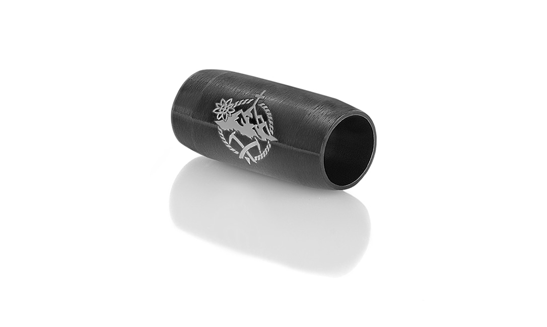Bild von Magnetverschluss 6mm aus Edelstahl, schwarz - "Gipfelgarn"