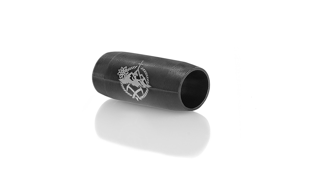 Bild von Magnetverschluss 4mm aus Edelstahl, schwarz – „Gipfelgarn“