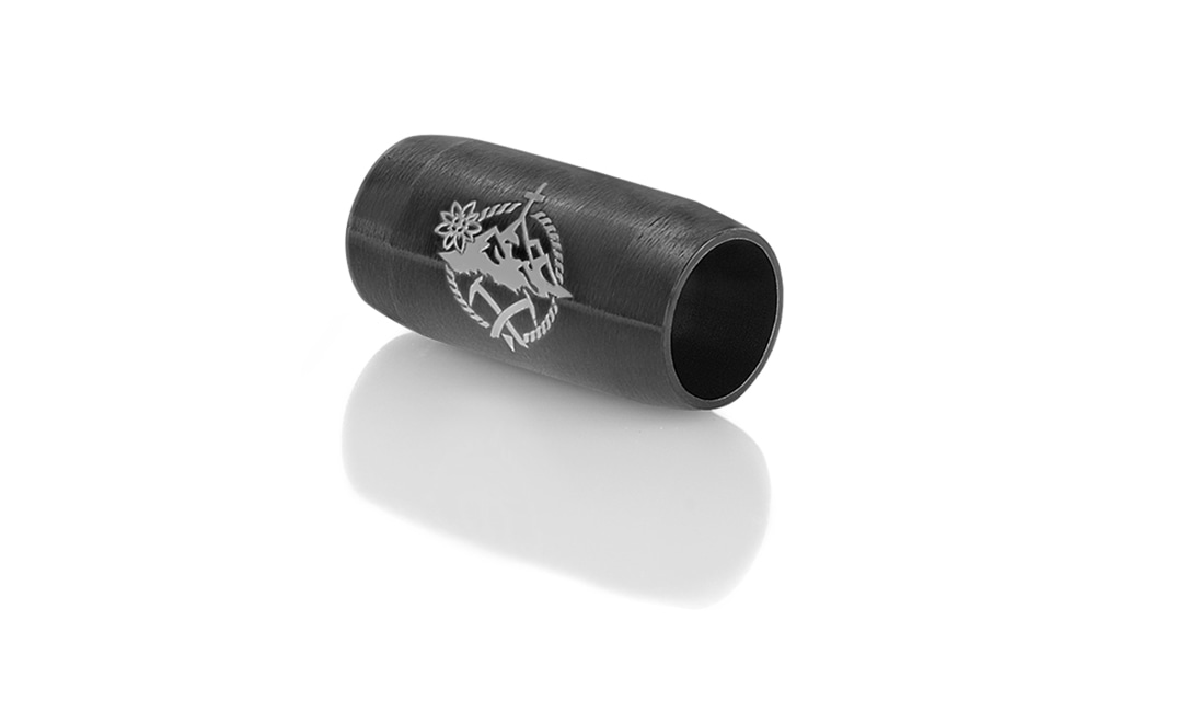 Bild von Magnetverschluss 8mm aus Edelstahl, schwarz - "Gipfelgarn"