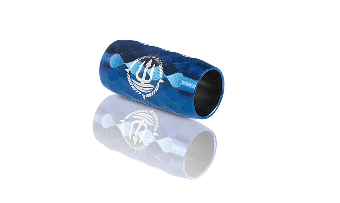 Verschluss blau facettiert 8mm "Steuermann X" Seemannsgarn