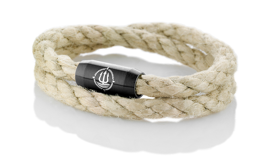 Amrum Armband 6 mm – Hanffarbenes Segeltau | Seemannsgarn
